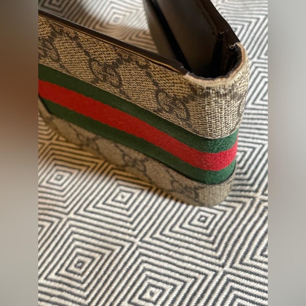 Gucci - GG Supreme Web Brown Bifold Wallet | Men’s - Coated Canvas - Picture 14 of 17
